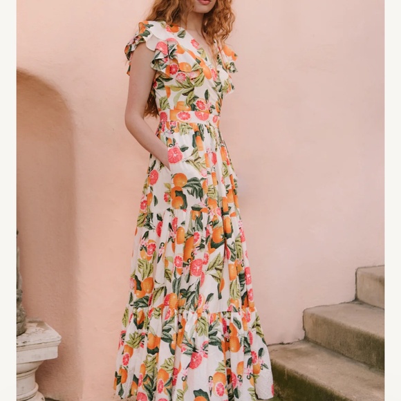 Citrus Summer Dress Plus Size - Picture 3 of 5